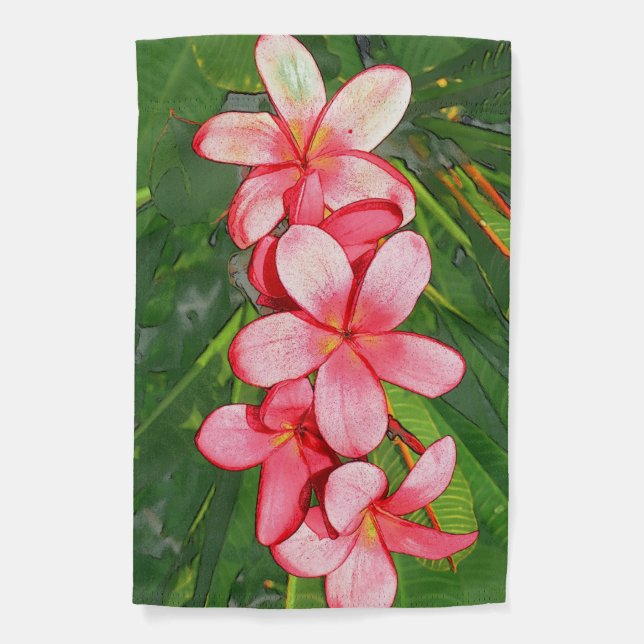 plumeria garden flag (Front)