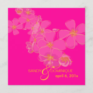 Plumeria / Hot Pink Luau/Graduation/Wedding Invitation