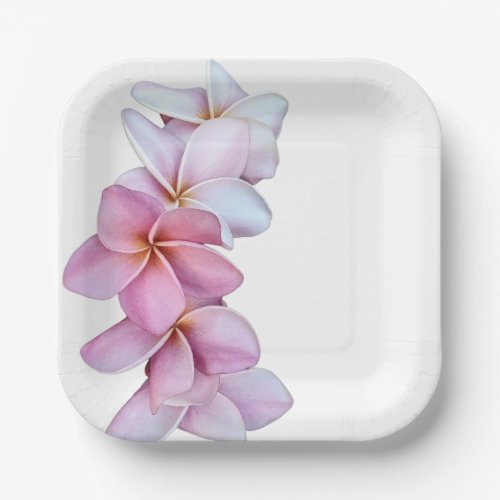 Plumeria in Pink Paper Plate