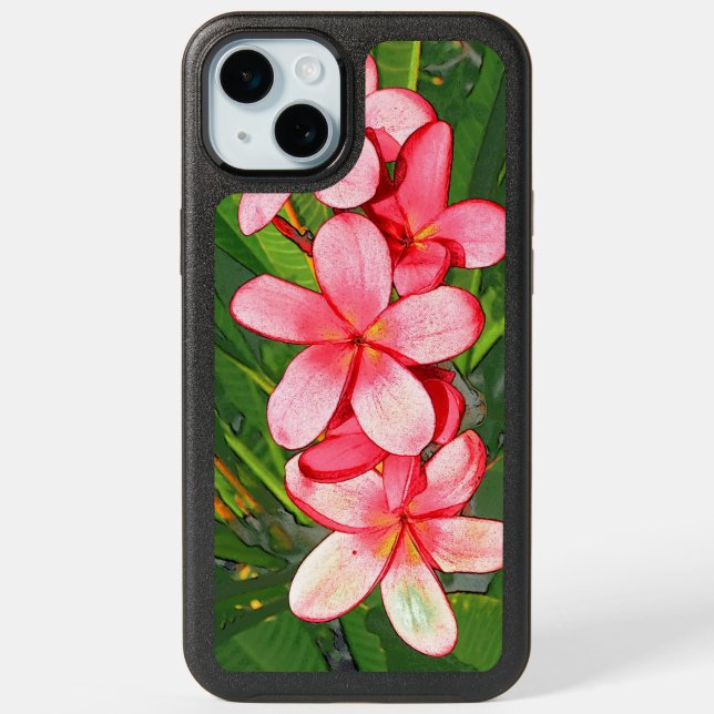 plumeria iPhone 15 plus case (Back)