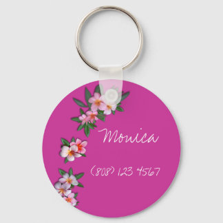 Plumeria Keychain