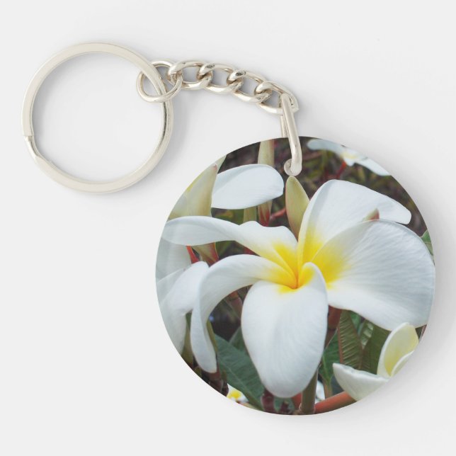 Plumeria Keychain (Front)