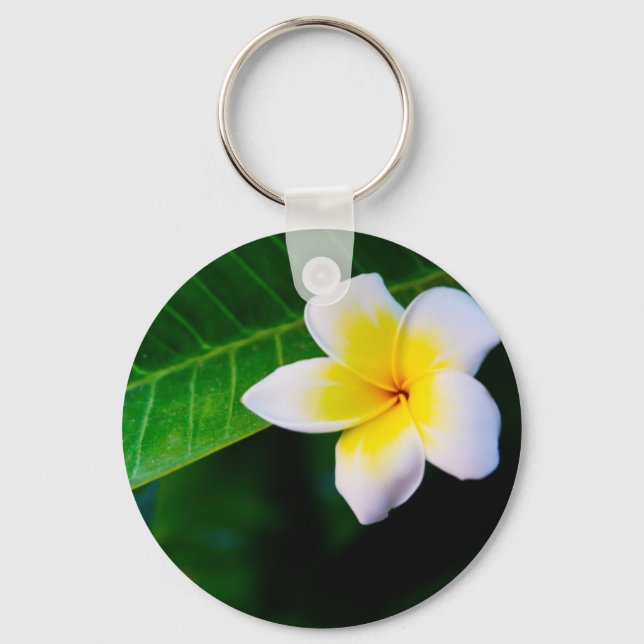 Plumeria Keychain (Front)