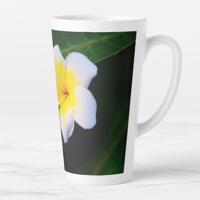 plumeria latte mug (Right)