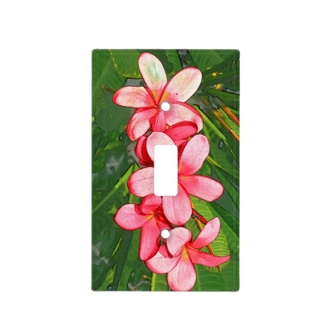 plumeria light switch cover (Front)