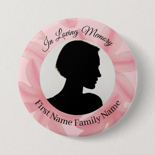 Plumeria memorial photo button