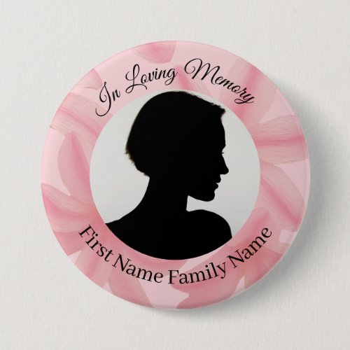 Plumeria memorial photo button