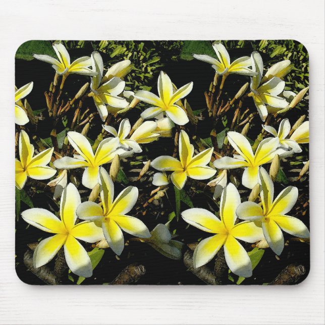 Plumeria Mouspad Mouse Pad (Front)