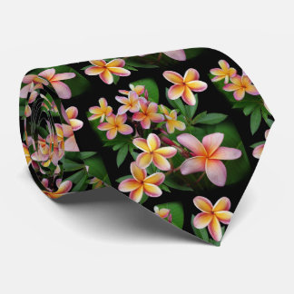 Plumeria Neck Tie