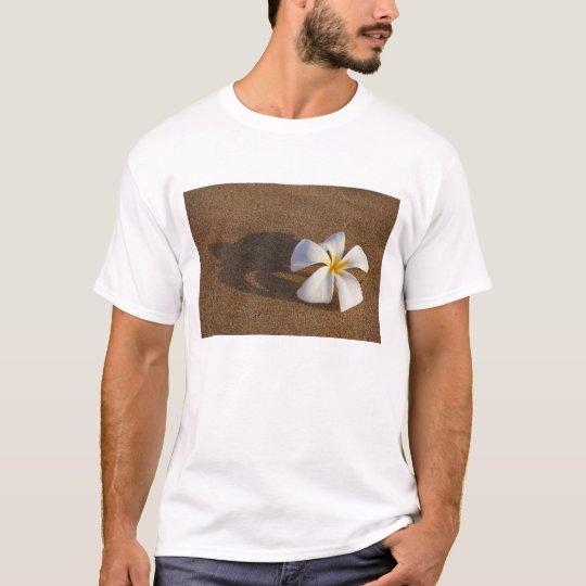 Plumeria on sandy beach, Maui, Hawaii, USA T-Shirt