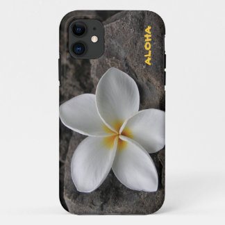 Plumeria on the rocks iPhone 11 case