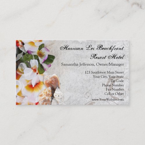 Plumeria Orchid Lei Business Cards