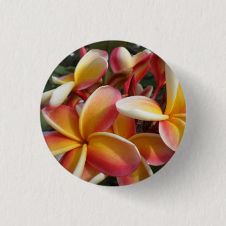 plumeria pinback button