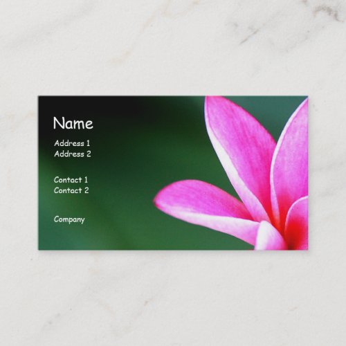 Plumeria Profile Card Business Card