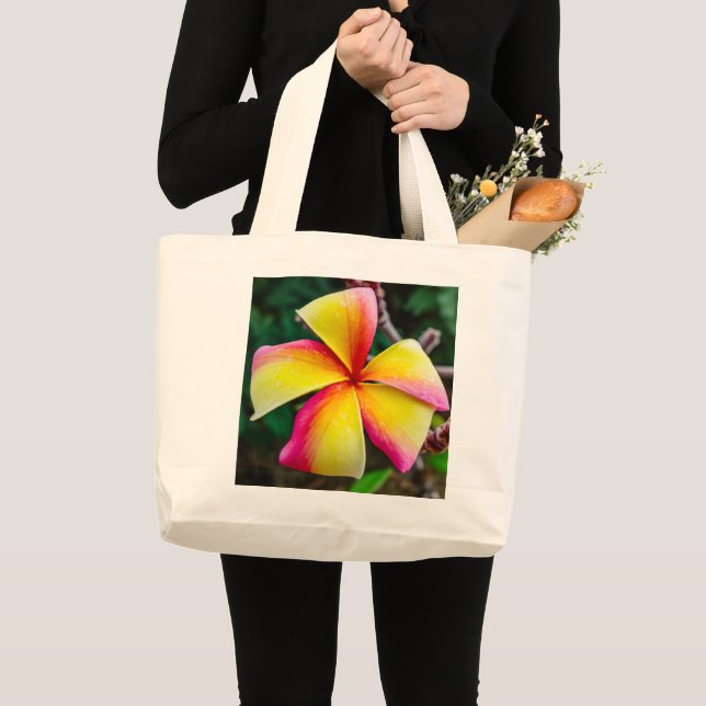 Plumeria rubra large tote bag (Front (Product))