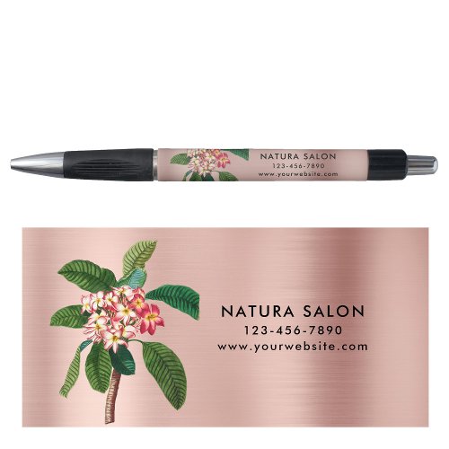 Plumeria Salon Business Promotional Rose Gold  Pen