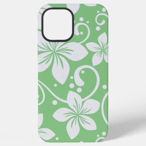 Plumeria Swirl Mint Green iPhone 12 Pro Max Case