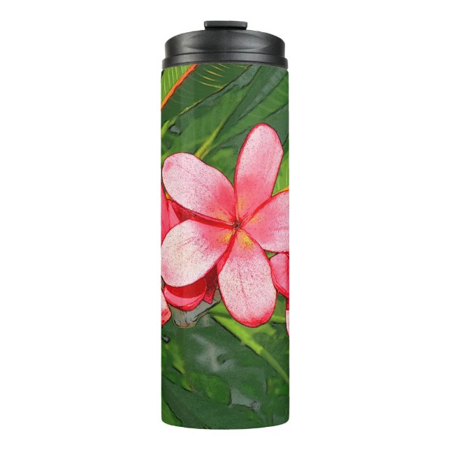 Plumeria Thermal Tumbler (Front)