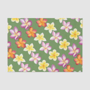 Plumeria Tropical Flowers Tissue Paper