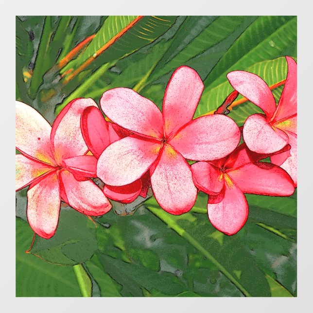 plumeria wall decal  (Front)