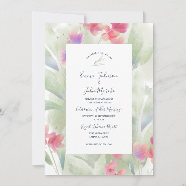 Plumeria Water Color (Front)