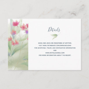 Plumeria Water Color Enclosure Card