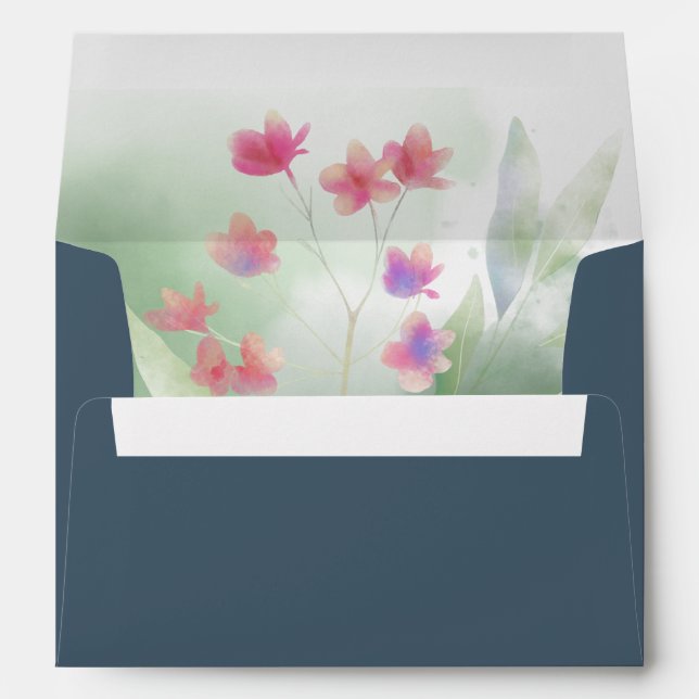 Plumeria Water Color Envelope (Back (Bottom))