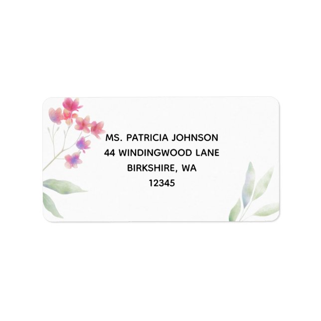 Plumeria Water Color Label (Front)