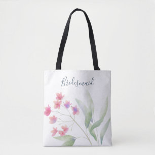 Plumeria Water Color Tote Bag