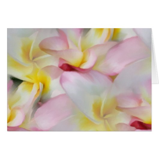 Plumeria Watercolor Card (Front Horizontal)