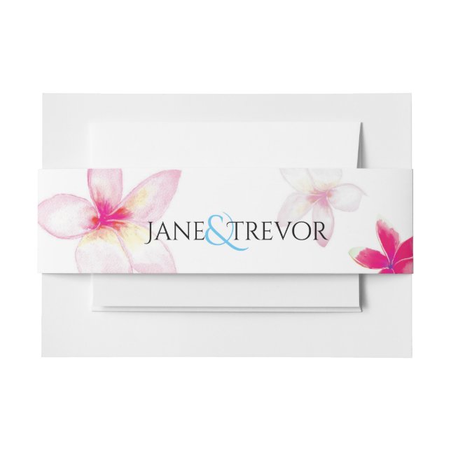 Plumeria Wedding Belly Band (Front Example)