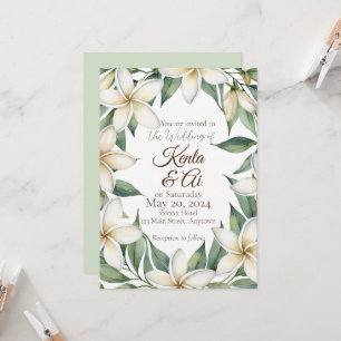 Plumeria Wedding Invitation