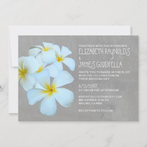 Plumeria Wedding Invitations