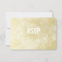 Plumeria Wedding RSVP Response Card