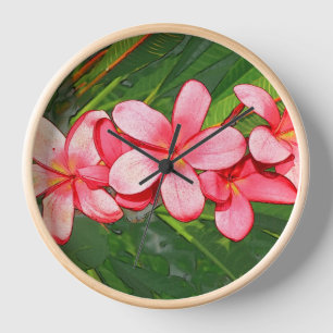Plumerias Clock