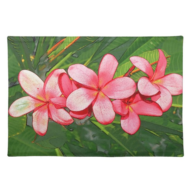 Plumerias Cloth Placemat (Front)