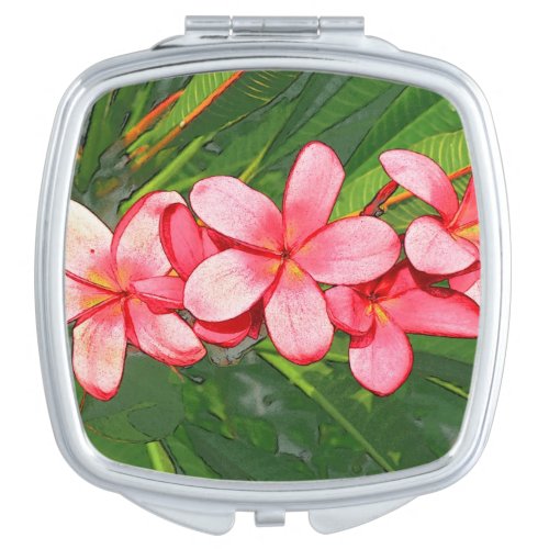 Plumerias Compact Mirror