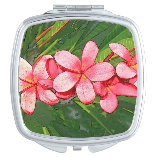 Plumerias Compact Mirror (Front)