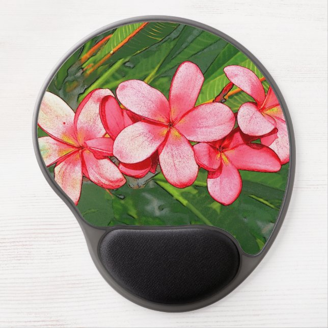 Plumerias Gel Mouse Pad (Front)