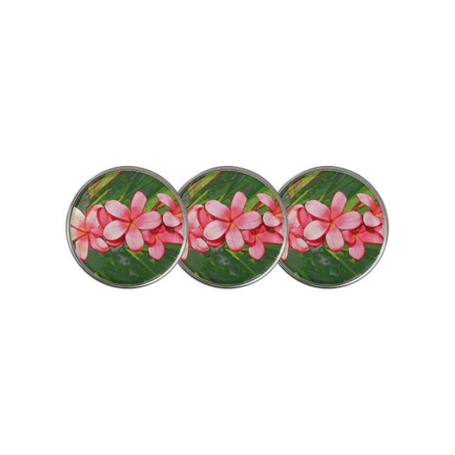 Plumerias Golf Ball Marker (3 Up)