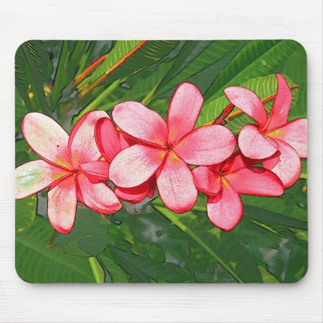 Plumerias Mouse Pad (Front)