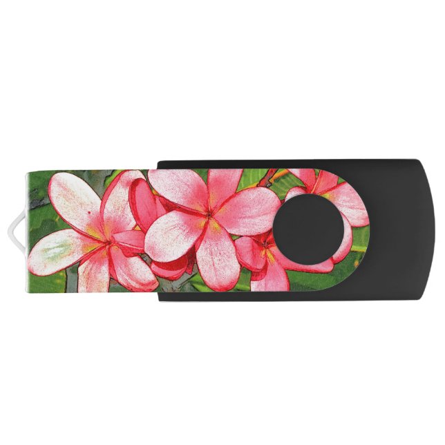 Plumerias pink  flash drive (Back)