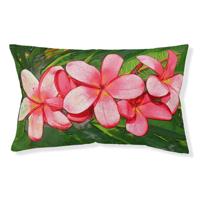 Plumerias pink   pet bed (Front)