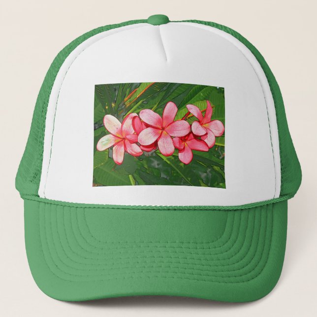 Plumerias Trucker Hat (Front)