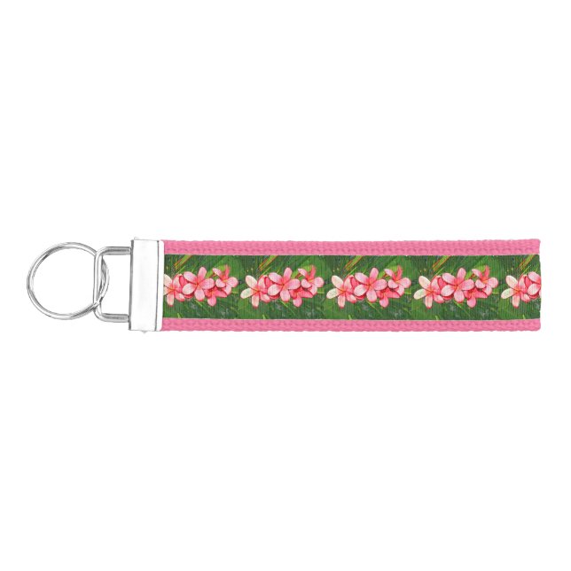 Plumerias Wrist Keychain (Keys on Left)