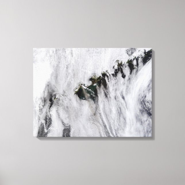 Plumes from Okmok Volcano, Aleutian Islands Canvas Print (Front)