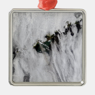 Plumes from Okmok Volcano, Aleutian Islands Metal Ornament