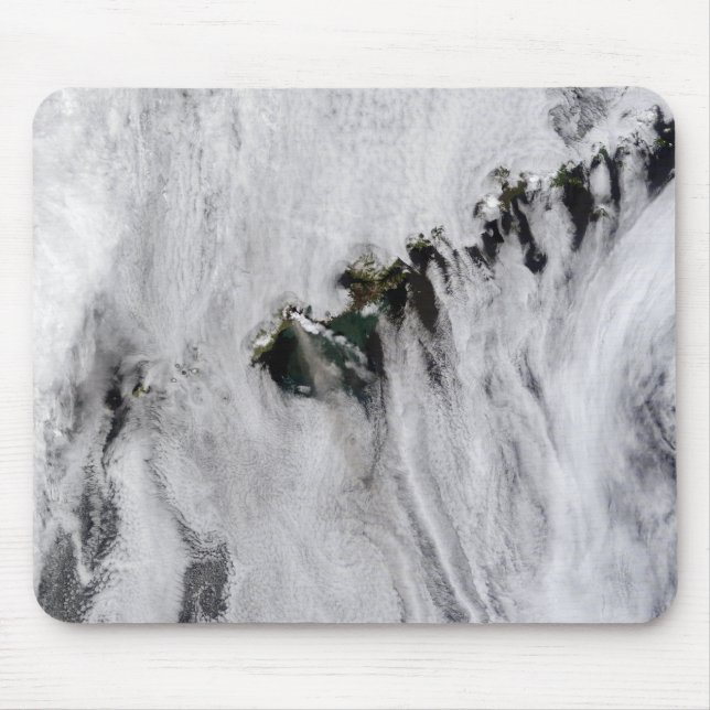 Plumes from Okmok Volcano, Aleutian Islands Mouse Pad (Front)