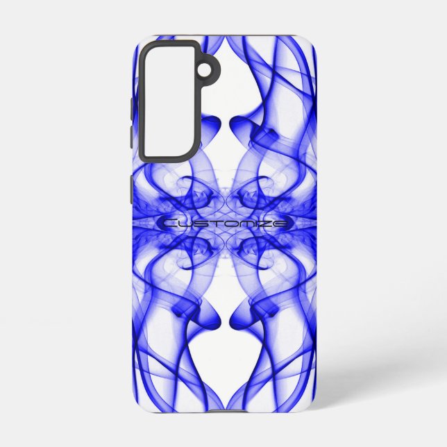 Plumes of Blue Smoke Custom on white Samsung Galaxy Case (Back)