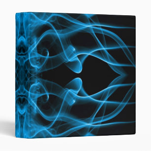 Plumes of Blue Smoke on Black 3 Ring Binder